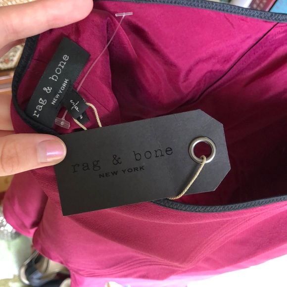 Rag&Bone Silk Magenta Halter Top - Picture 6 of 6